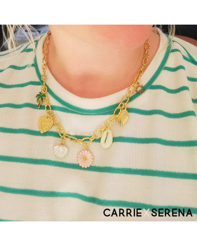 Collier doré Flavie – personnalisé, estival et stylé