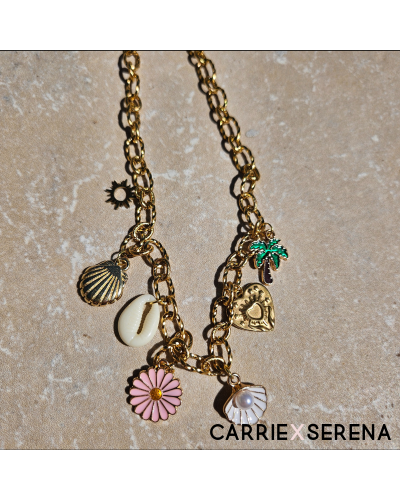 Collier doré Flavie – personnalisé, estival et stylé