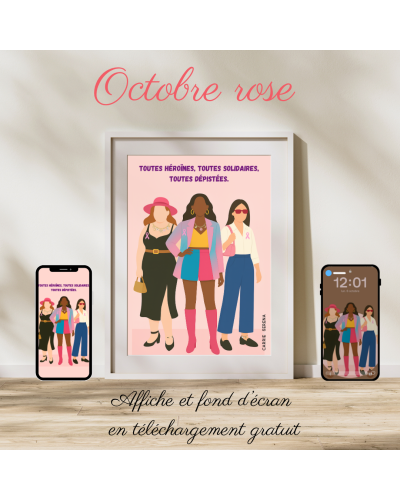 Octobre Rose – Affiche gratuite à télécharger | Carrie x Serena