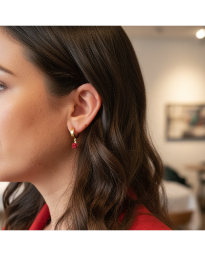 Boucles Emily – Rouge. Café. Coup de cœur. | Capsule Parisienne Feel Good | Carrie X Serena