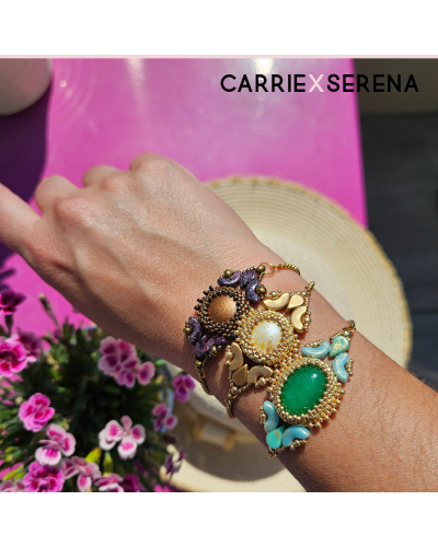 Bracelets brodés à la main – Sweet Poison, Crowned, Enchantée | Carrie x Serena