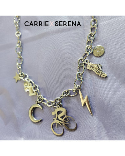 Collier personnalisé “Lorianne” – Bijou argenté sport & style | Carrie X Serena