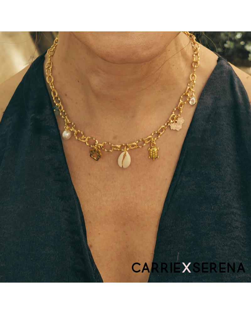 Collier personnalisé “Charlotte” – Bijou doré doux & animal | Carrie X Serena